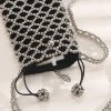 Cross-border retro heavy industry metal woven handbag, perforated crystal beaded pearl bag, single-shoulder hand-carry crossbody bag Specification image
